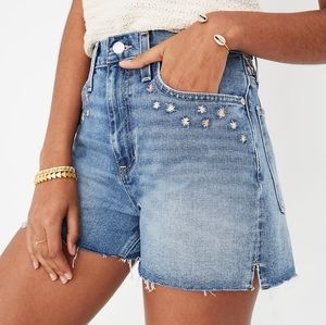 Womens Madewell Floral Perfect Jean Short